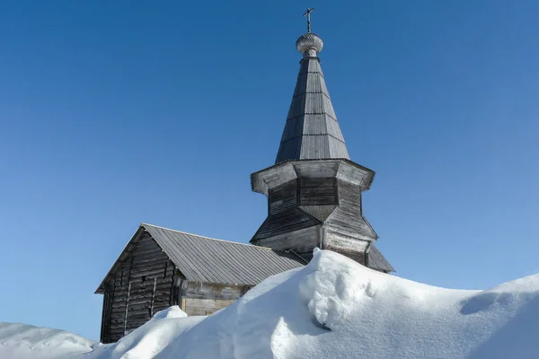 Notevole Monumento Architettura Legno Nella Regione Settentrionale Della Russia — Foto Stock