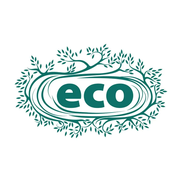 Écologique biologique diverses icônes, étiquettes ou logo en vert et brun pour les produits alimentaires. Conception vectorielle — Image vectorielle