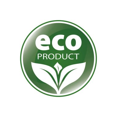 Eko düz vektör simgesi. Ekoloji düz vektör işareti. Ağaç yaprağı düz vektör simgesi