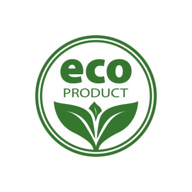 Eko düz vektör simgesi. Ekoloji düz vektör işareti. Ağaç yaprağı düz vektör simgesi