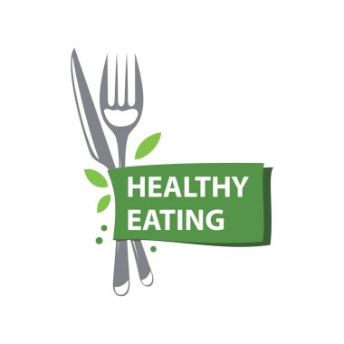 vektör logo taze sebze sağlıklı bir diyet için