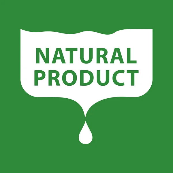Groene rubberen stempel met tekst Natuurlijke product icoon geïsoleerd op witte achtergrond. Vector. — Stockvector