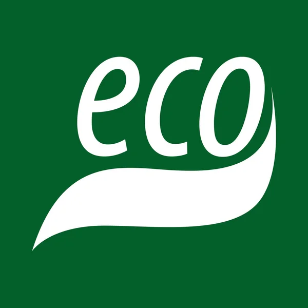 Eco flat Vektor-Symbol. Ökologie flache Vektorzeichen. Baum Blatt flache Vektor-Symbol — Stockvektor