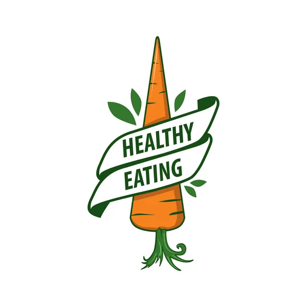 Healthy eating. Vector modern illustration, stylish design element — Stock Vector
