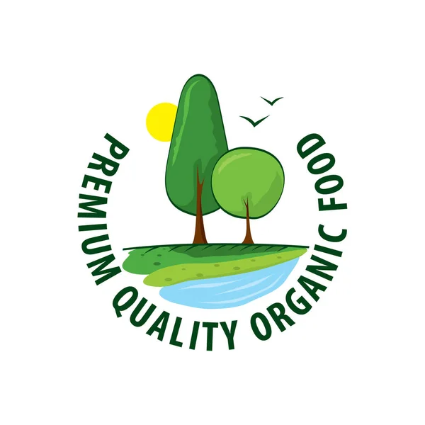 Organic Food. Farm, fresh food, natural product — Stock Vector