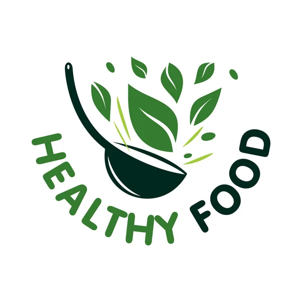 Plantilla de logotipo de alimentos saludables. Producto natural — Archivo Imágenes Vectoriales
