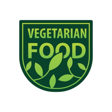 Vegan dostu ikon rozet tasarımı. Vektör illüstrasyonu.