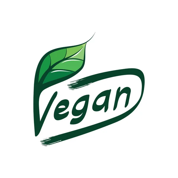 Projeto de crachá ícone amigável Vegan. Ilustração vetorial . — Vetor de Stock
