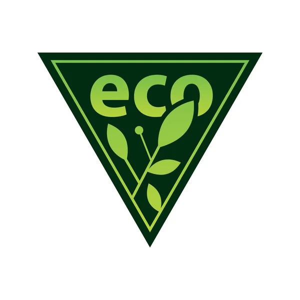 Eco platte vector icoon. Ecologie vlak vector teken. Boom blad platte vector icoon — Stockvector