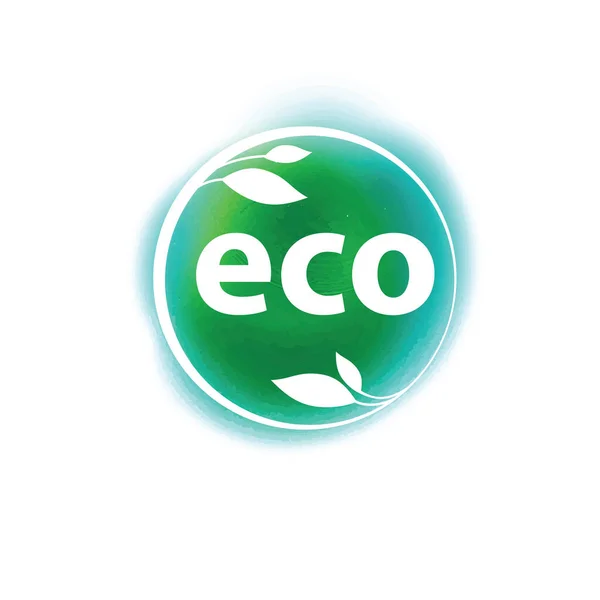 Eco platte vector icoon. Ecologie vlak vector teken. Boom blad platte vector icoon — Stockvector