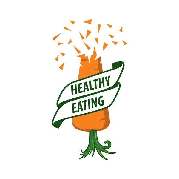 Healthy eating. Vector modern illustration, stylish design element — Stock Vector