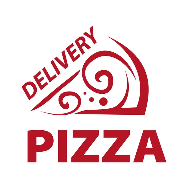 Pizza emblem. Delicious pizza delivery — Stock Vector