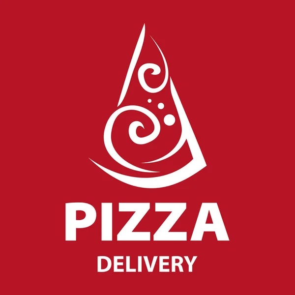 ピザの紋章。おいしいピザの配達 — ストックベクタ