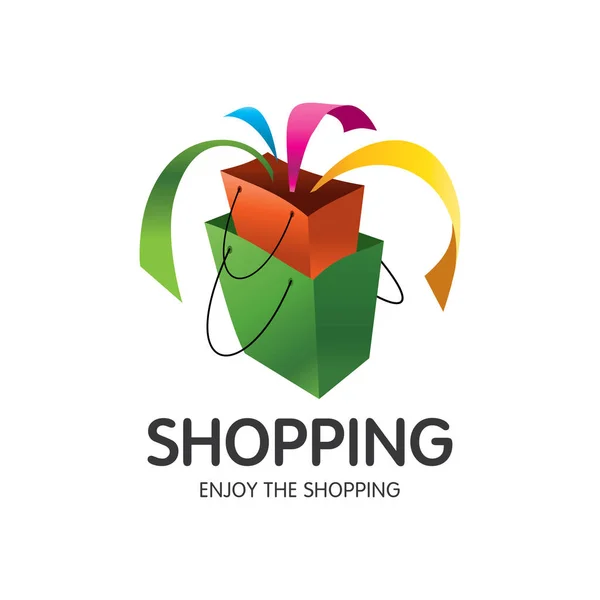 Vektor Logo weinrote Einkaufstasche — Stockvektor