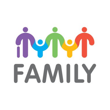 Vektör Partisi Halkı Logo Şablonu