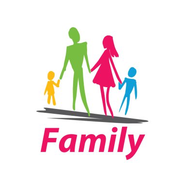 Vektör Partisi Halkı Logo Şablonu