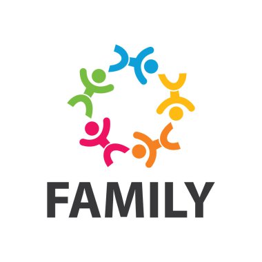 Vektör Partisi Halkı Logo Şablonu