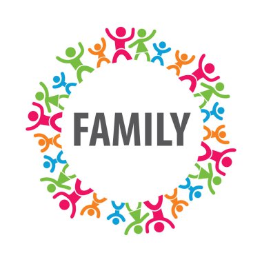 Vektör Partisi Halkı Logo Şablonu