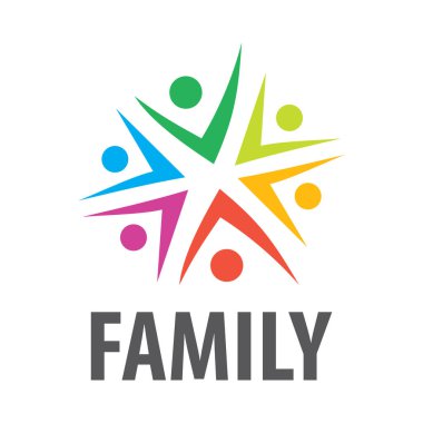 Vektör Partisi Halkı Logo Şablonu