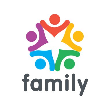 Vektör Partisi Halkı Logo Şablonu