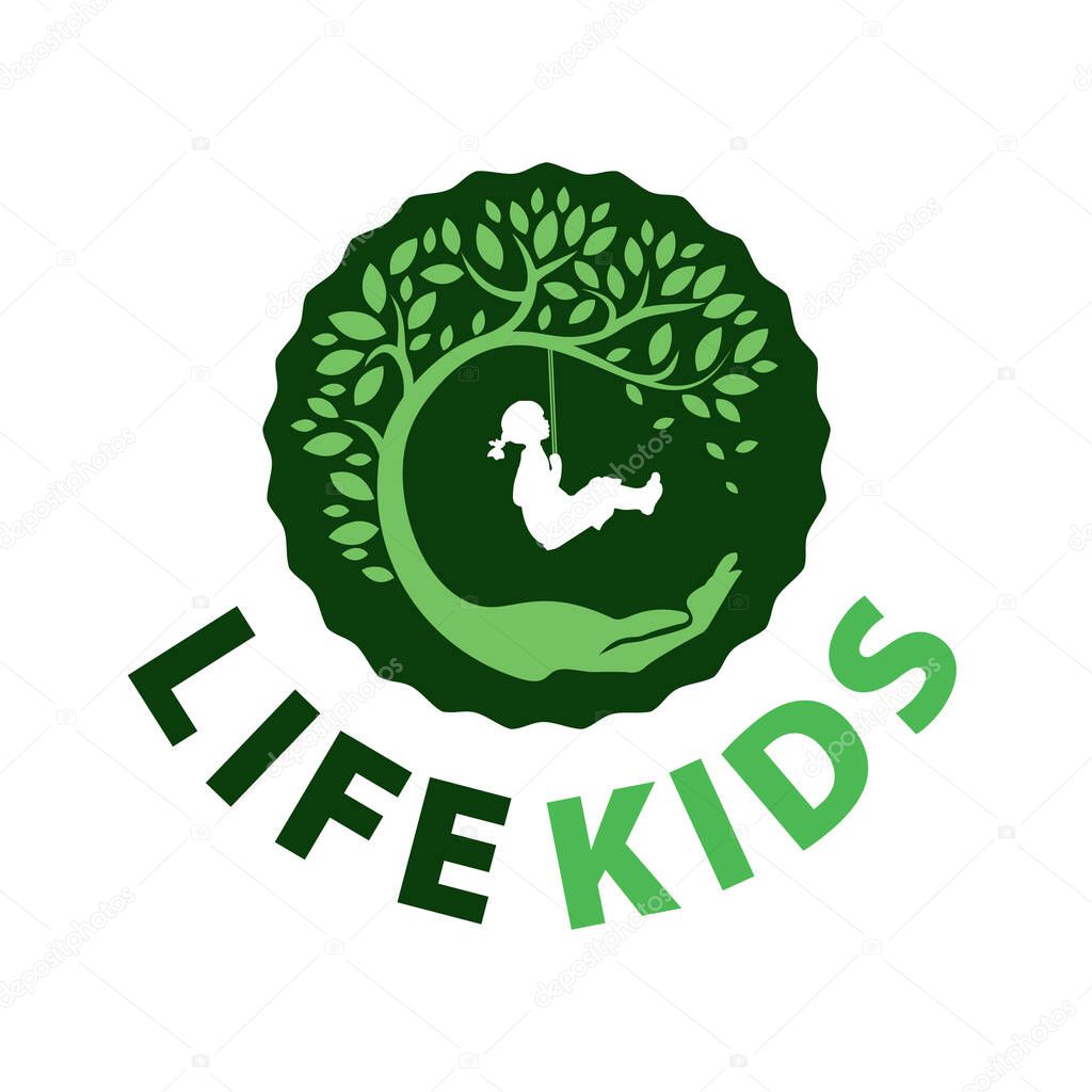Family logo tree people illustration design