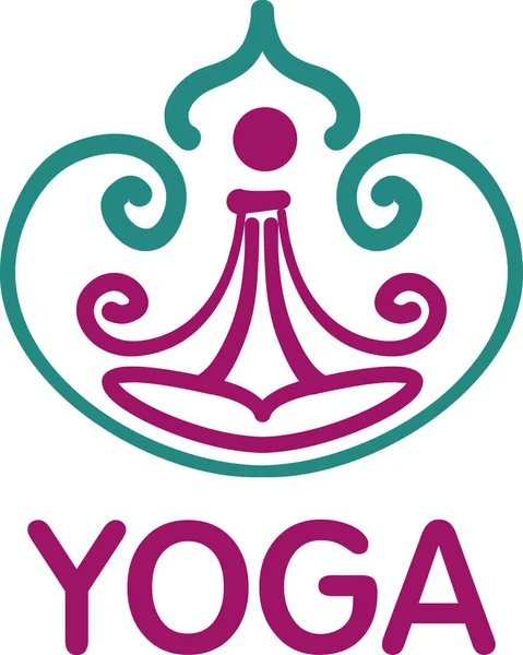 Logo yoga, kesehatan, vektor, tubuh, spa - Stok Vektor