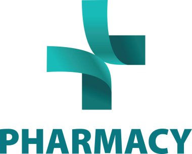 Tıbbi eczane logo tasarım şablonu.-vector Illustrator