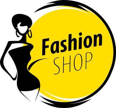 vektör logosu kızları, moda, güzel, illüstrasyon, kadın