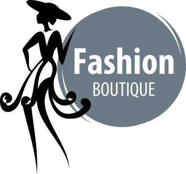 vektör logosu kızları, moda, güzel, illüstrasyon, kadın