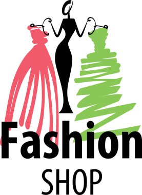 vektör logosu kızları, moda, güzel, illüstrasyon, kadın