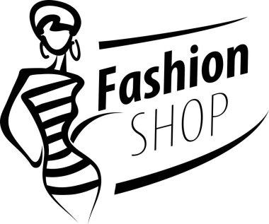 vektör logosu kızları, moda, güzel, illüstrasyon, kadın