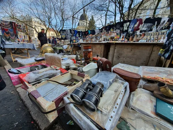 Åbent Marked Den Gamle Bydel Lviv Ukraine - Stock-foto