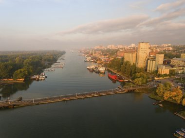 Rostov-on-Don tersane yukarıda havadan görünümü