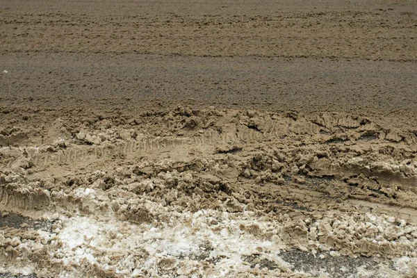 Stampa pneumatici invernali sulla neve . — Foto Stock