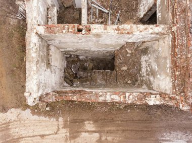 Kış zamanında Endüstriyel Bina terk.