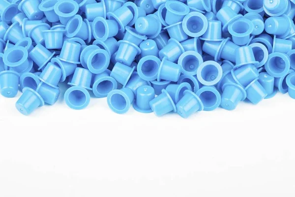 Blaue Mützen für Tätowiertinte. — Stockfoto