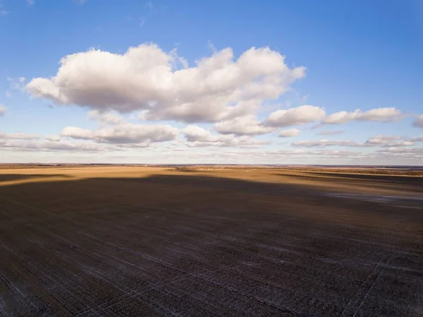 Landschap met velden in de winter. — Stockfoto