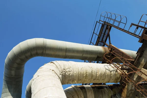 The pipes of the old factory. Stock Picture