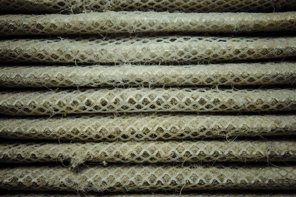 Fragmento detallado de la superficie del filtro de aire sucio. — Foto de Stock