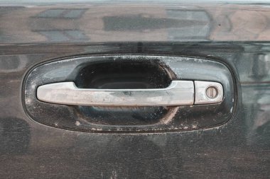 Eski araba kapı kolu soyut resim.