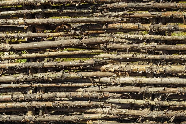 Декоративный деревянный забор. Деревянный фон . — стоковое фото