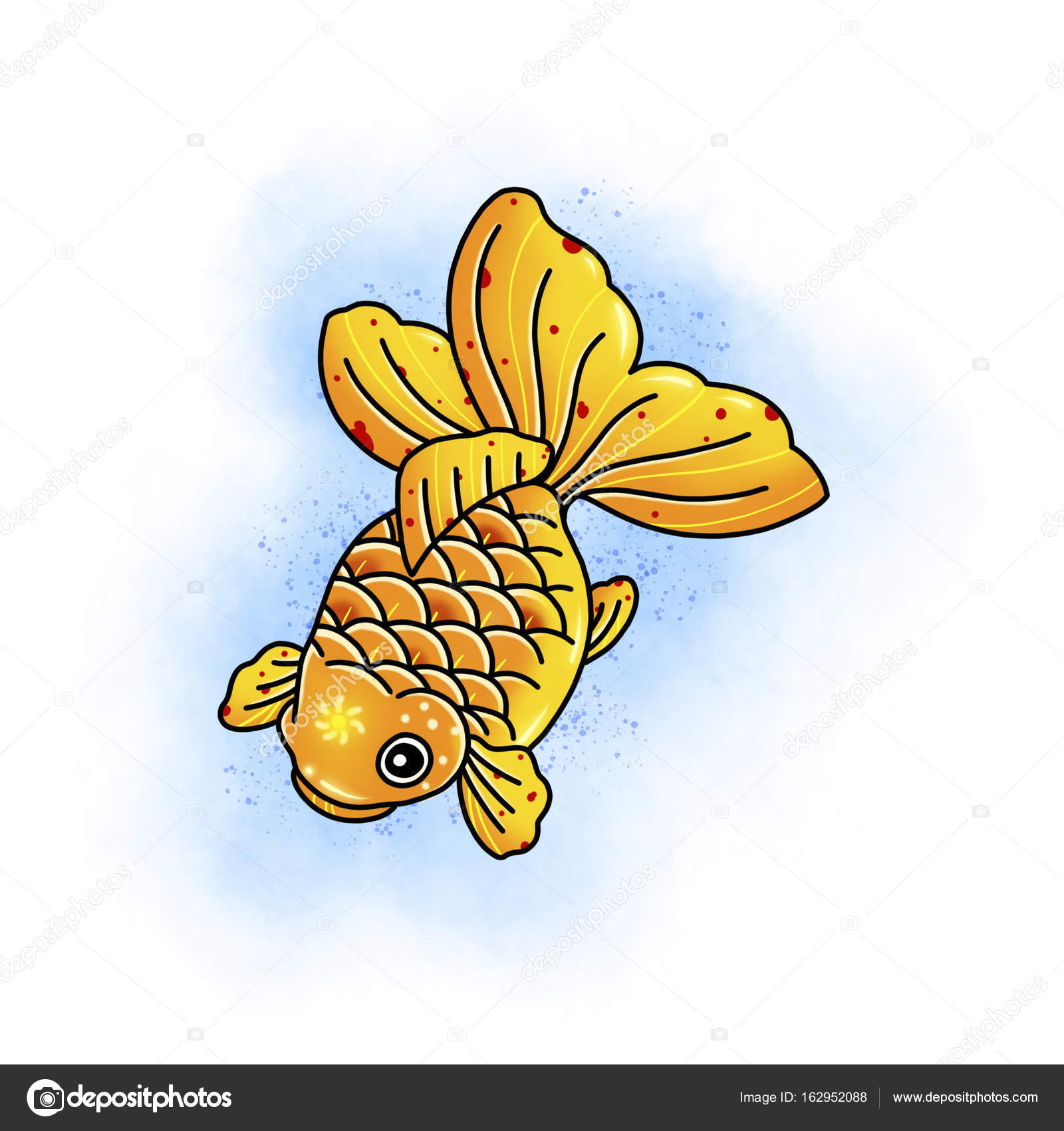 Carpa koi pesce Disegno del tatuaggio — Foto Stock