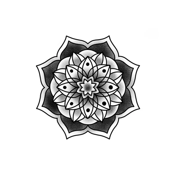 Virág Mandala. Vintage díszítő elem. — Stock Fotó