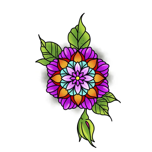 Mandala blomma. Vintage dekorativa element. — Stockfoto
