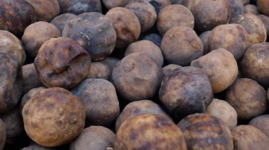 Yuvarlak şekilli kurutulmuş meyvenin arka planı