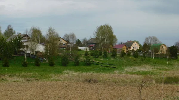 Utsikt Över Byn Våren — Stockfoto