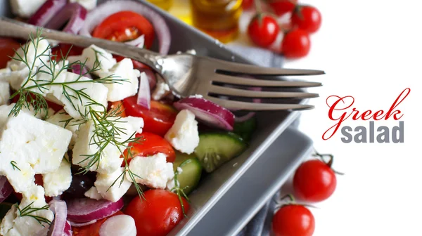 Griechischer Salat aus nächster Nähe — Stockfoto