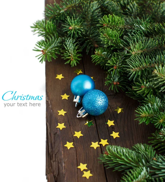 Turquoise Christmas ornaments border