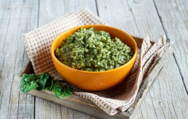 Risotto ile ıspanak krem