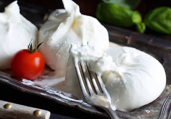 Italian cheese burrata — Stock Photo, Image